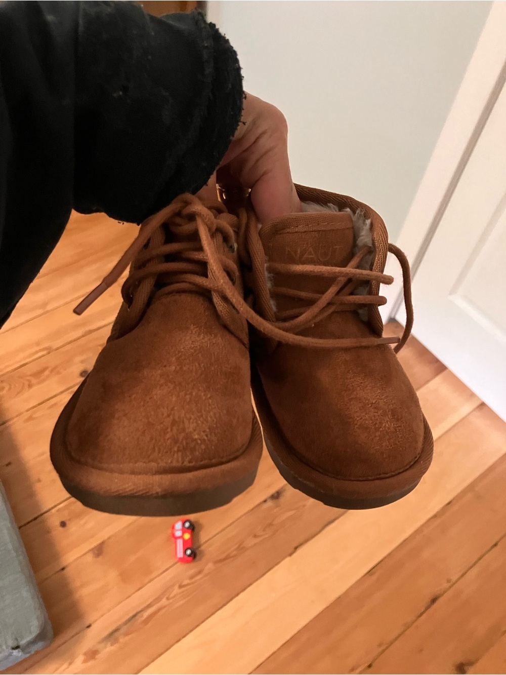 Nautica Chestnut Brown Suede Lace-Up Boots